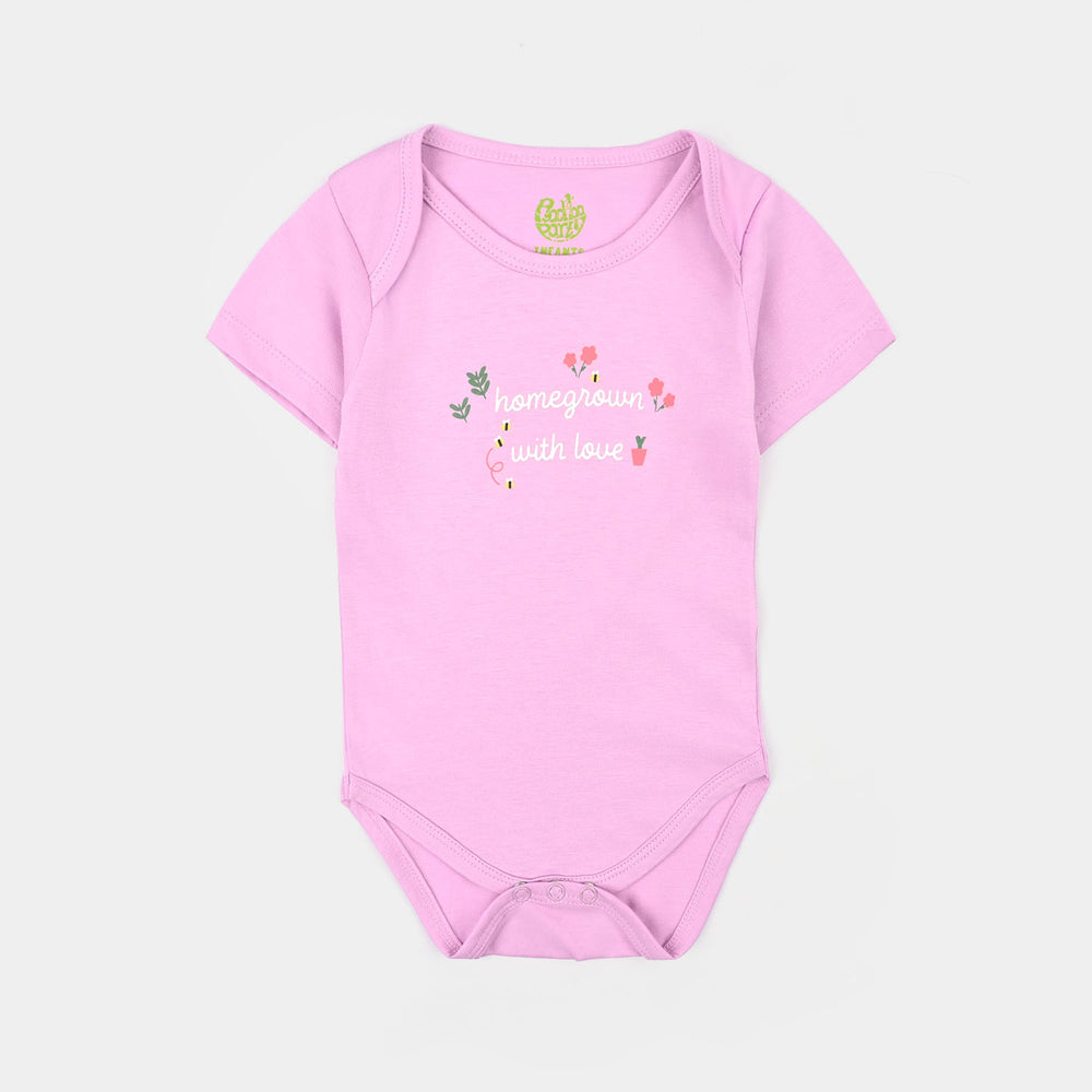Infant Girls Cotton Jersey 2Piece Set HOME GROWN-Purple.White