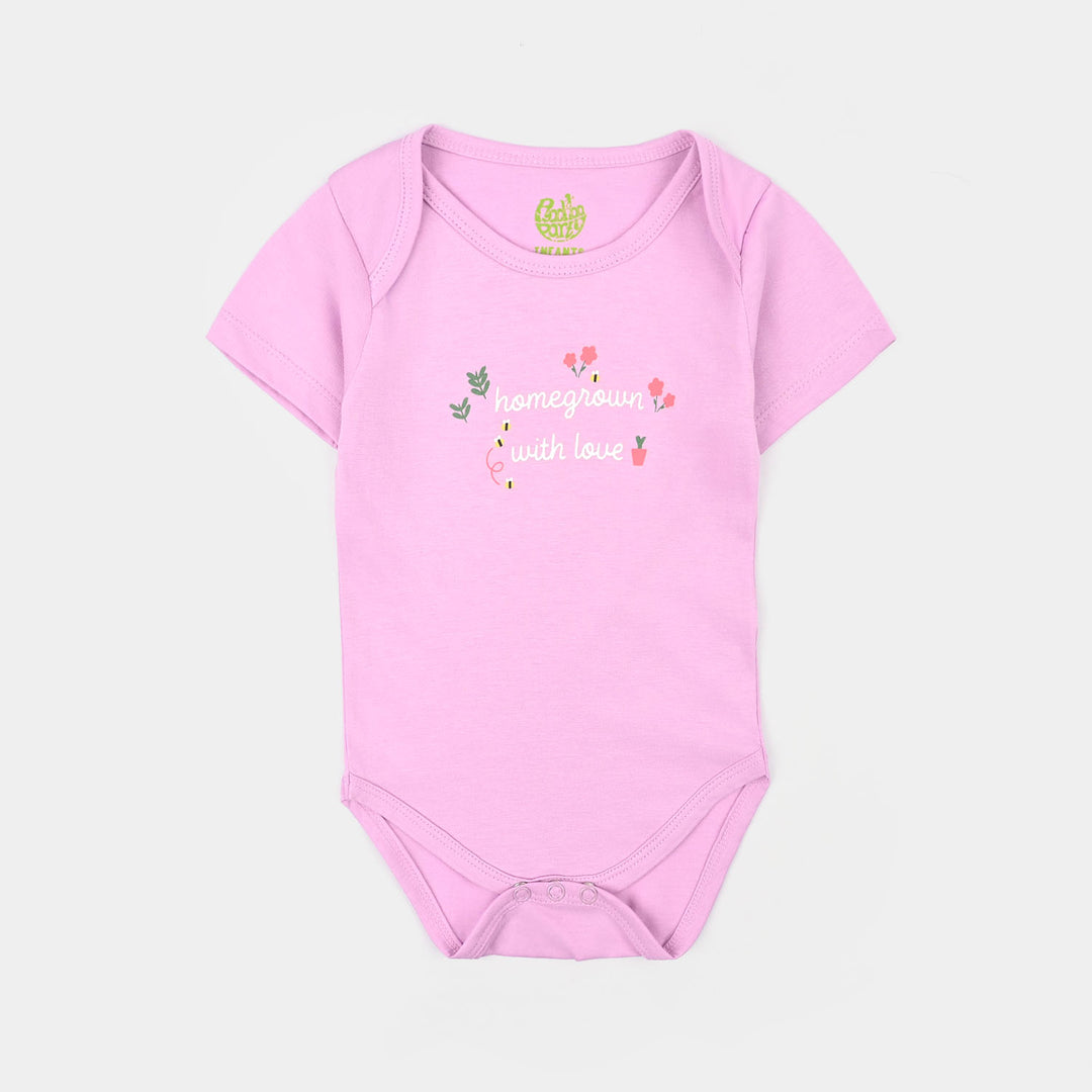 Infant Girls Cotton Jersey 2Piece Set HOME GROWN-Purple.White
