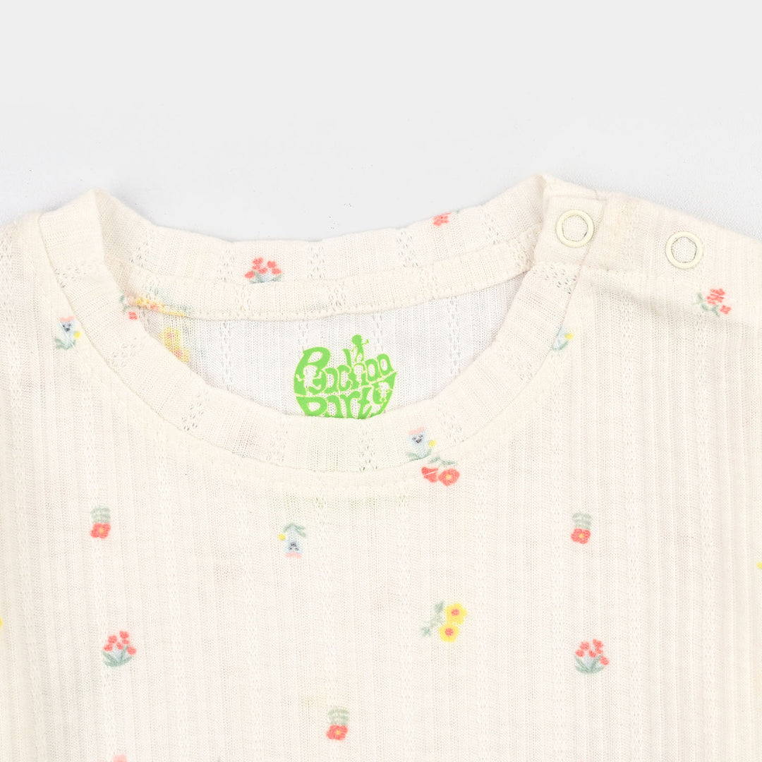 2-Piece Cotton Jersey Set Orchid Bouquet-Yellow.White