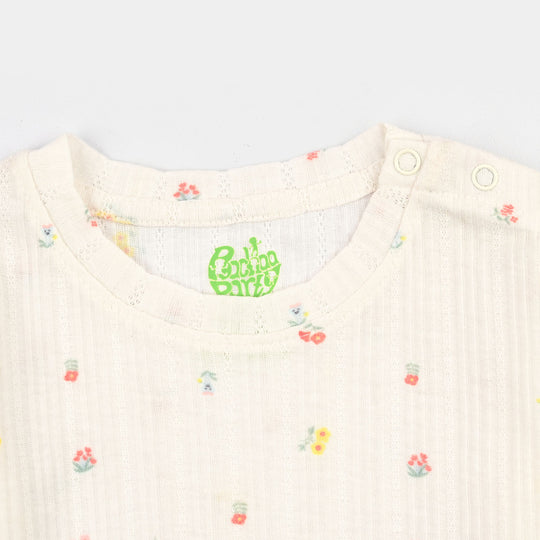 2-Piece Cotton Jersey Set Orchid Bouquet-Yellow.White