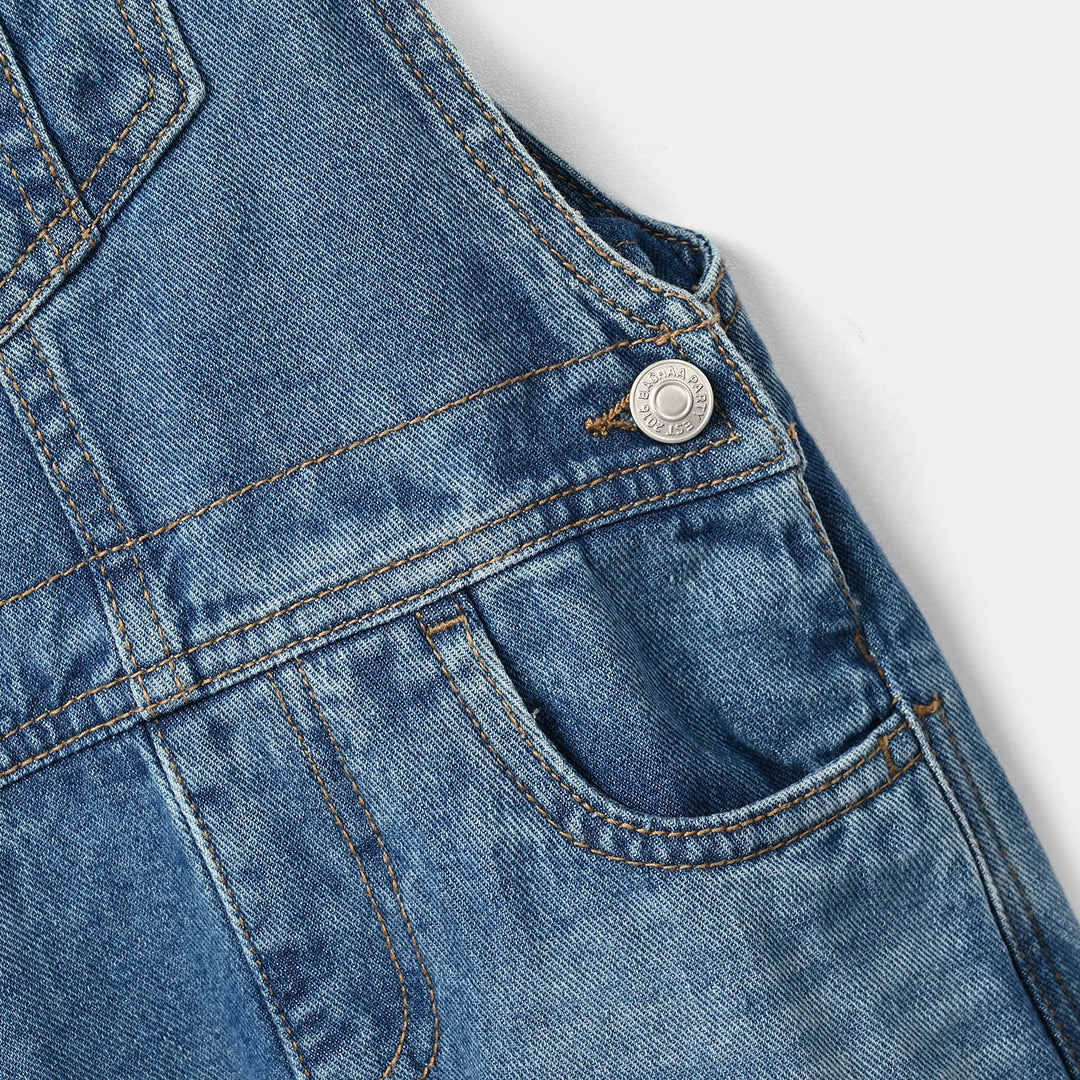 Boys Denim rigid Over All Best Spot-Mid Blue