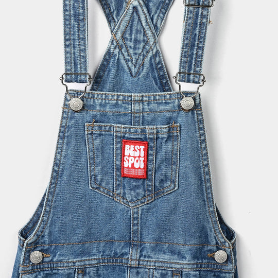Boys Denim rigid Over All Best Spot-Mid Blue