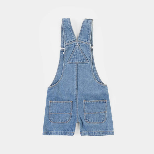 Infant Boys Denim rigid Over All Cool Vibes-LIGHT BLUE