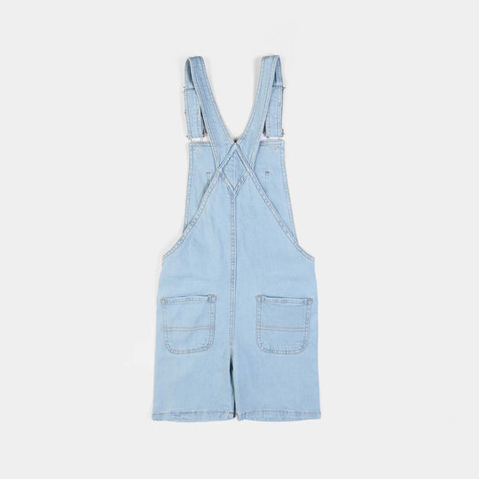 Girls Denim rigid Over All Mitered-LT.Blue