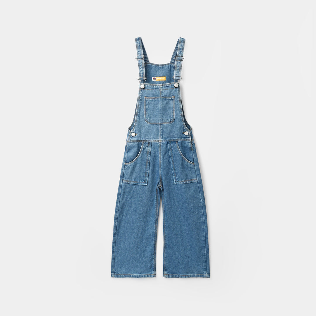 Girls Denim rigid Over All Stutz-Mid Blue