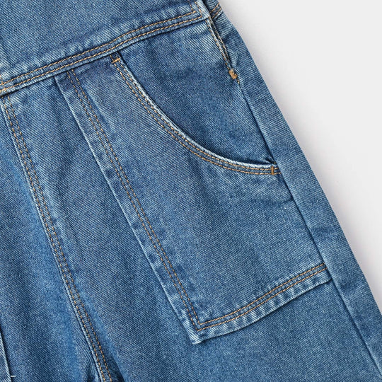Girls Denim rigid Over All Stutz-Mid Blue