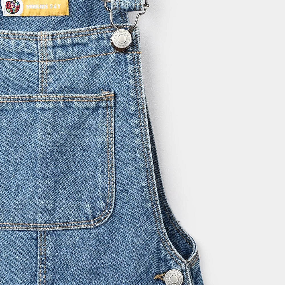 Girls Denim rigid Over All Stutz-Mid Blue