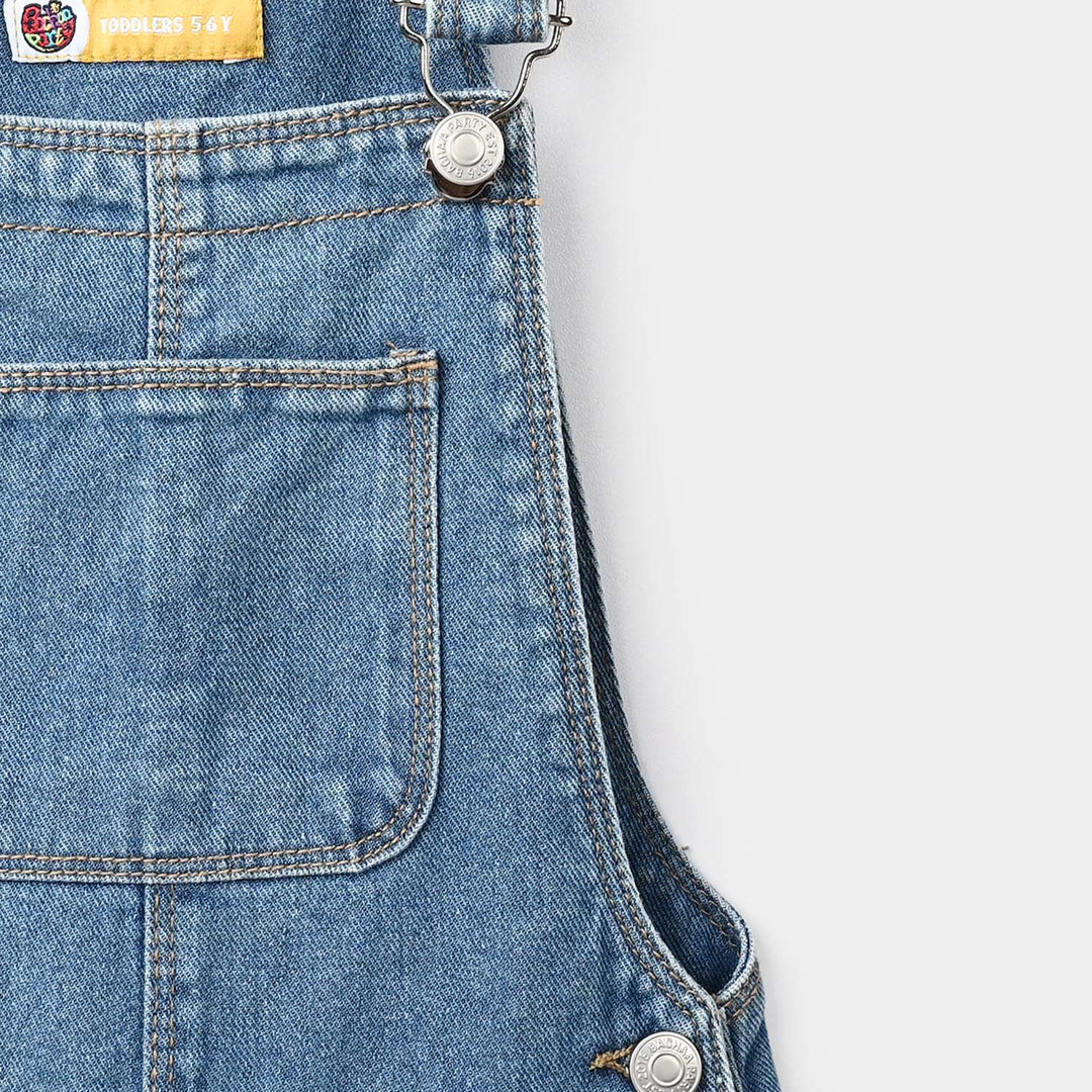 Girls Denim rigid Over All Stutz-Mid Blue