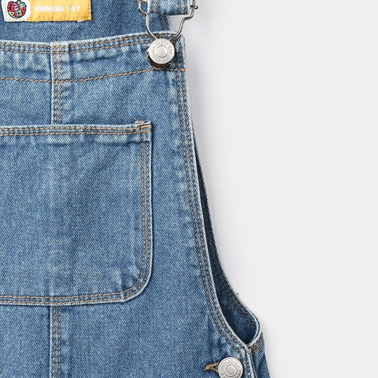Girls Denim rigid Over All Stutz-Mid Blue
