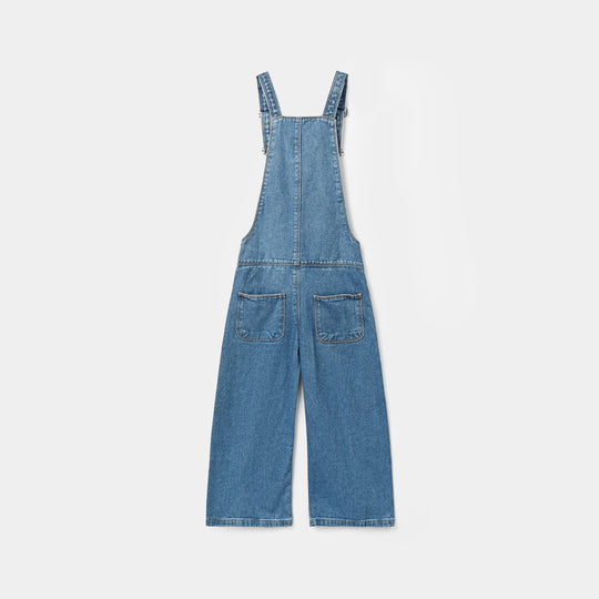 Girls Denim rigid Over All Stutz-Mid Blue
