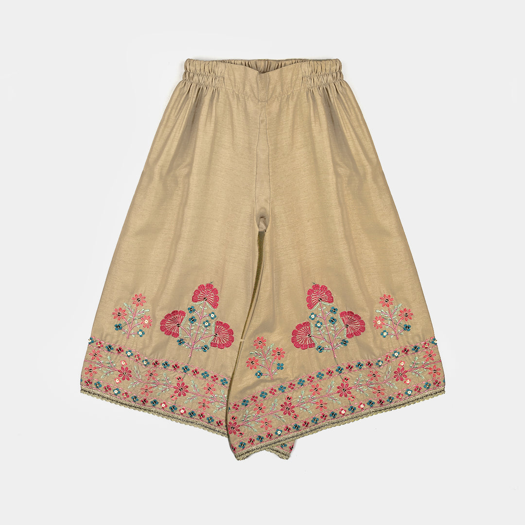 Girls Raw Silk 3Piece Yaad-BEIGE