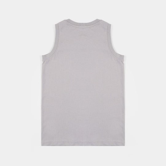 Boys Cotton Jersey Sando Character-GREY