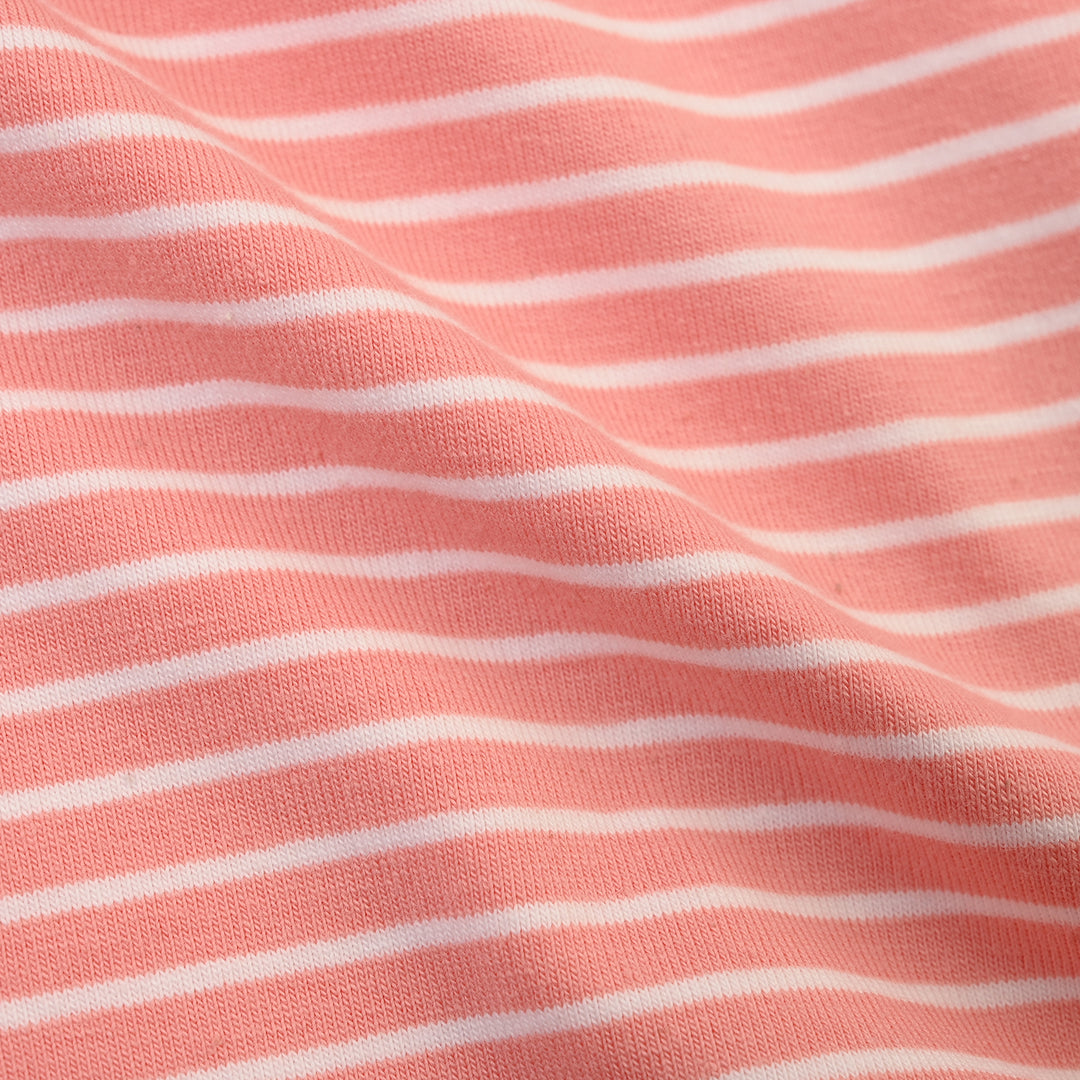 Girls Yarn Dyed T-Shirt Being Your Self-ORANGE