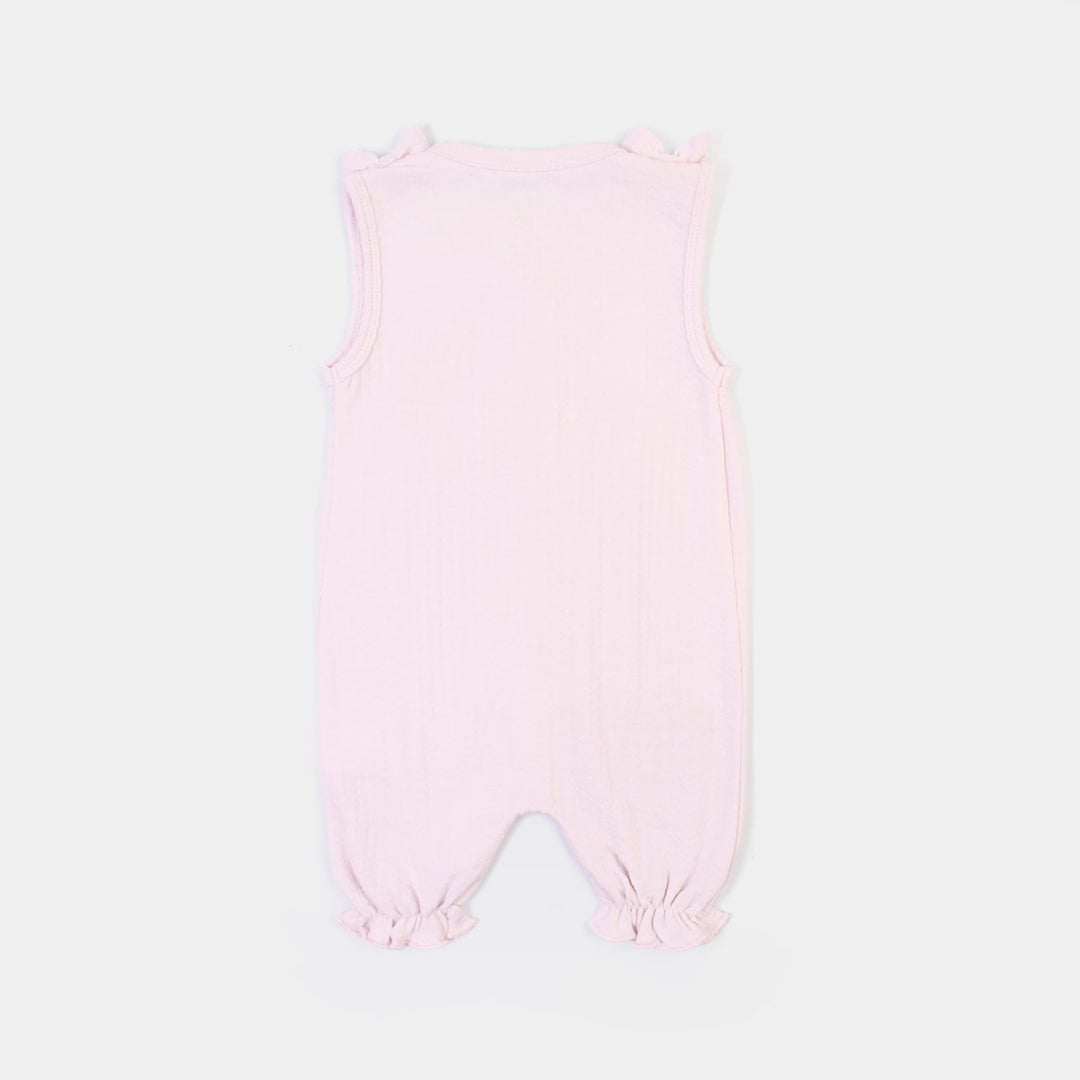 Infant Girls Poly Crinkle Romper Candy-Purple