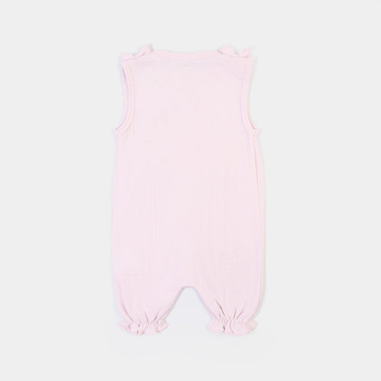Infant Girls Poly Crinkle Romper Candy-Purple