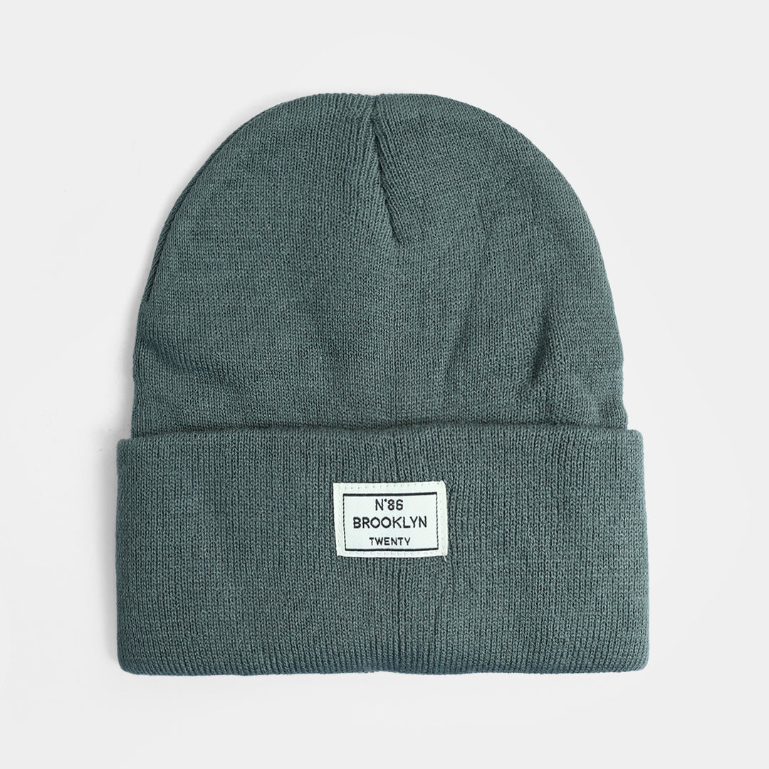 Boys Acrylic Woolen Cap - Brooklyn - Grey