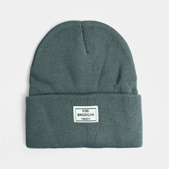 Boys Acrylic Woolen Cap - Brooklyn - Grey