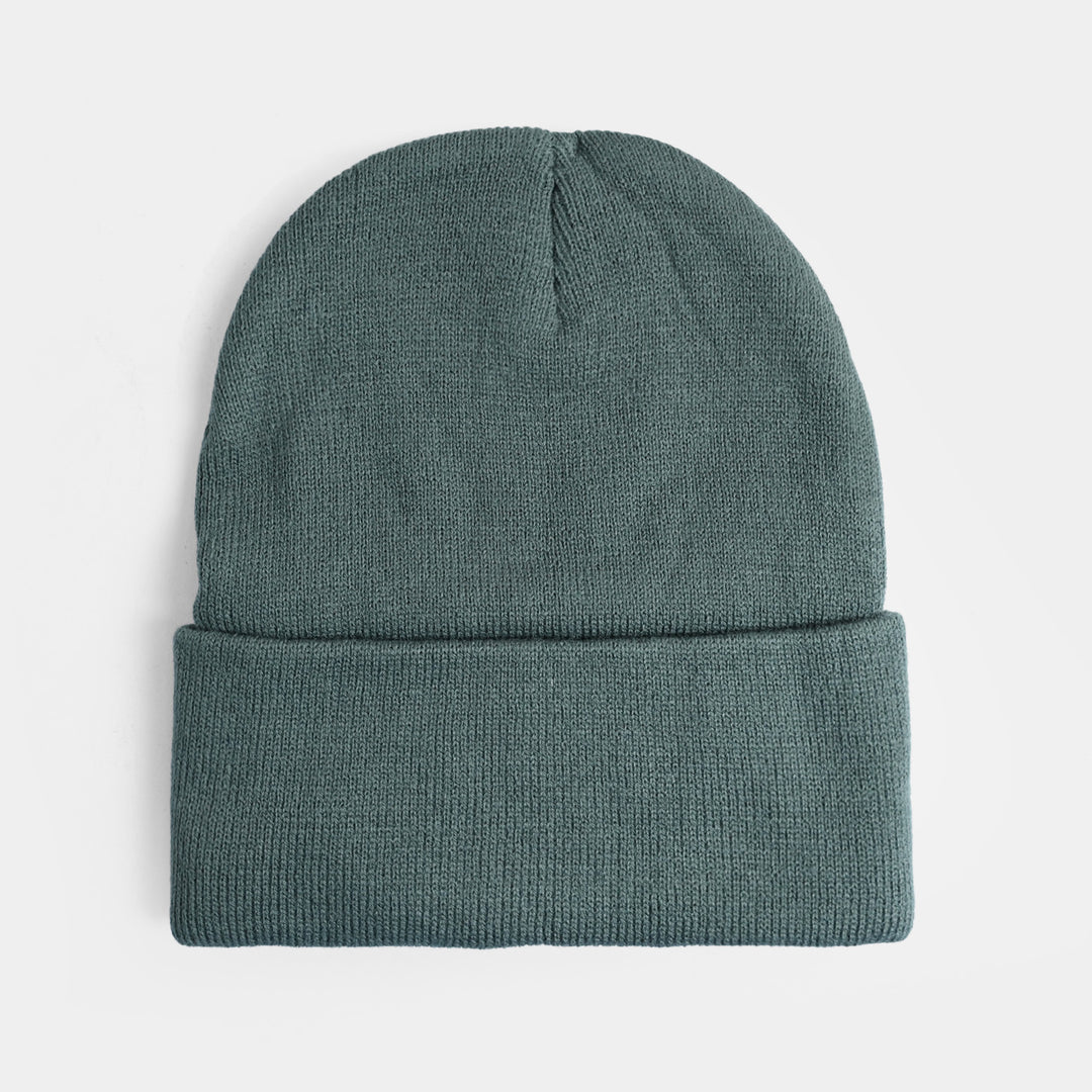 Boys Acrylic Woolen Cap - Brooklyn - Grey