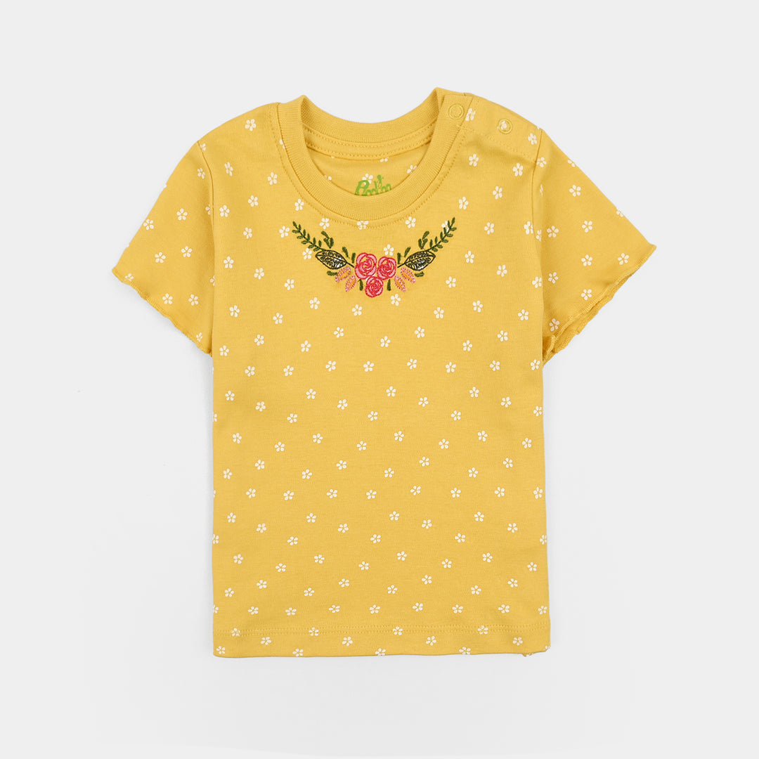 Infant Girls Cotton Interlock 2 Piece Suit Honey Blossom