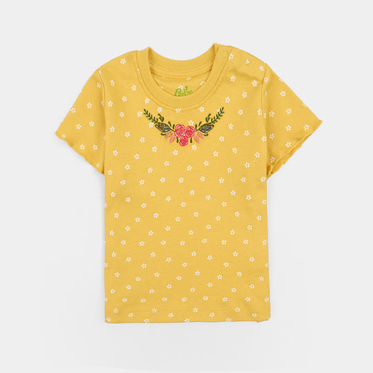 Infant Girls Cotton Interlock 2 Piece Suit Honey Blossom