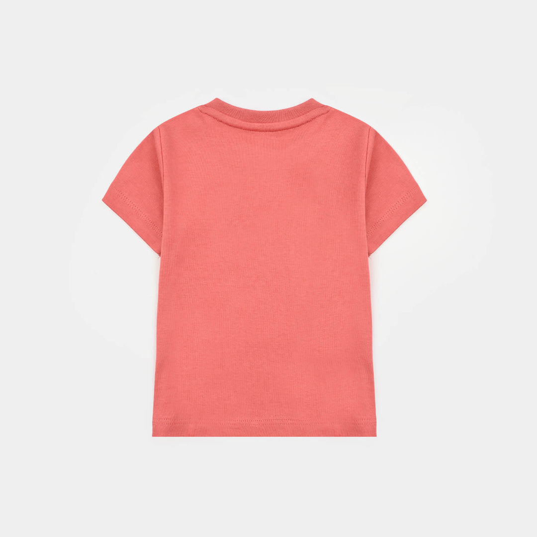Infant Girls Cotton Interlock 2 Piece Suit Summer Love-Pink