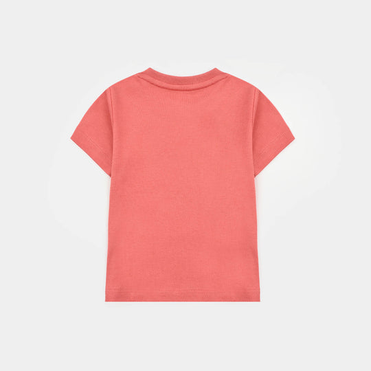 Infant Girls Cotton Interlock 2 Piece Suit Summer Love-Pink