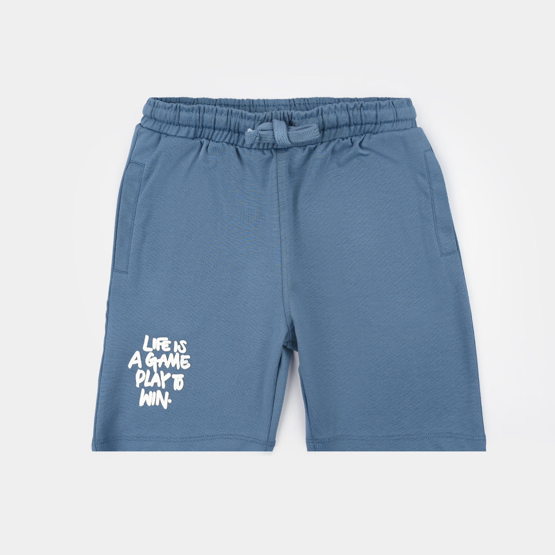 Boys Interlock Short Life Is A Game-Blue