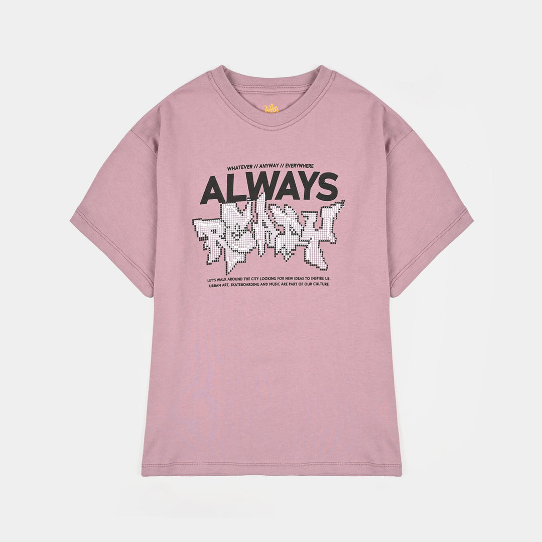Boys Cotton Jersey T-Shirt Always Ready-Purple