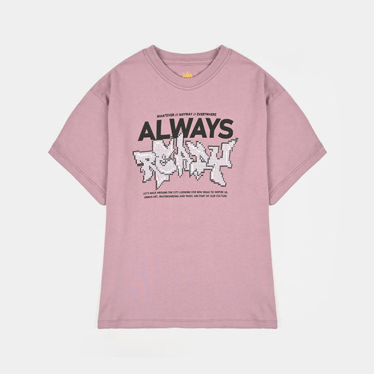 Boys Cotton Jersey T-Shirt Always Ready-Purple