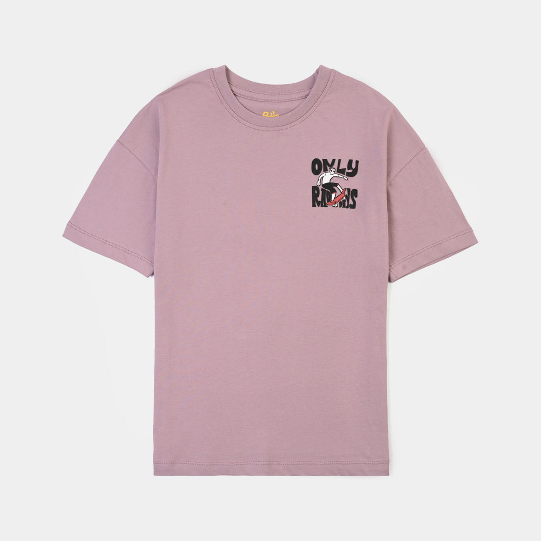 Boys Cotton Jersey T-Shirt Only Rad-Purple