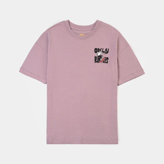 Boys Cotton Jersey T-Shirt Only Rad-Purple
