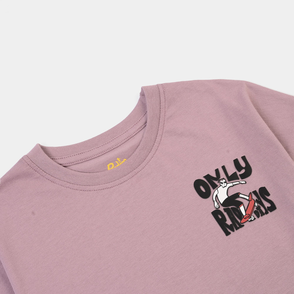 Boys Cotton Jersey T-Shirt Only Rad-Purple
