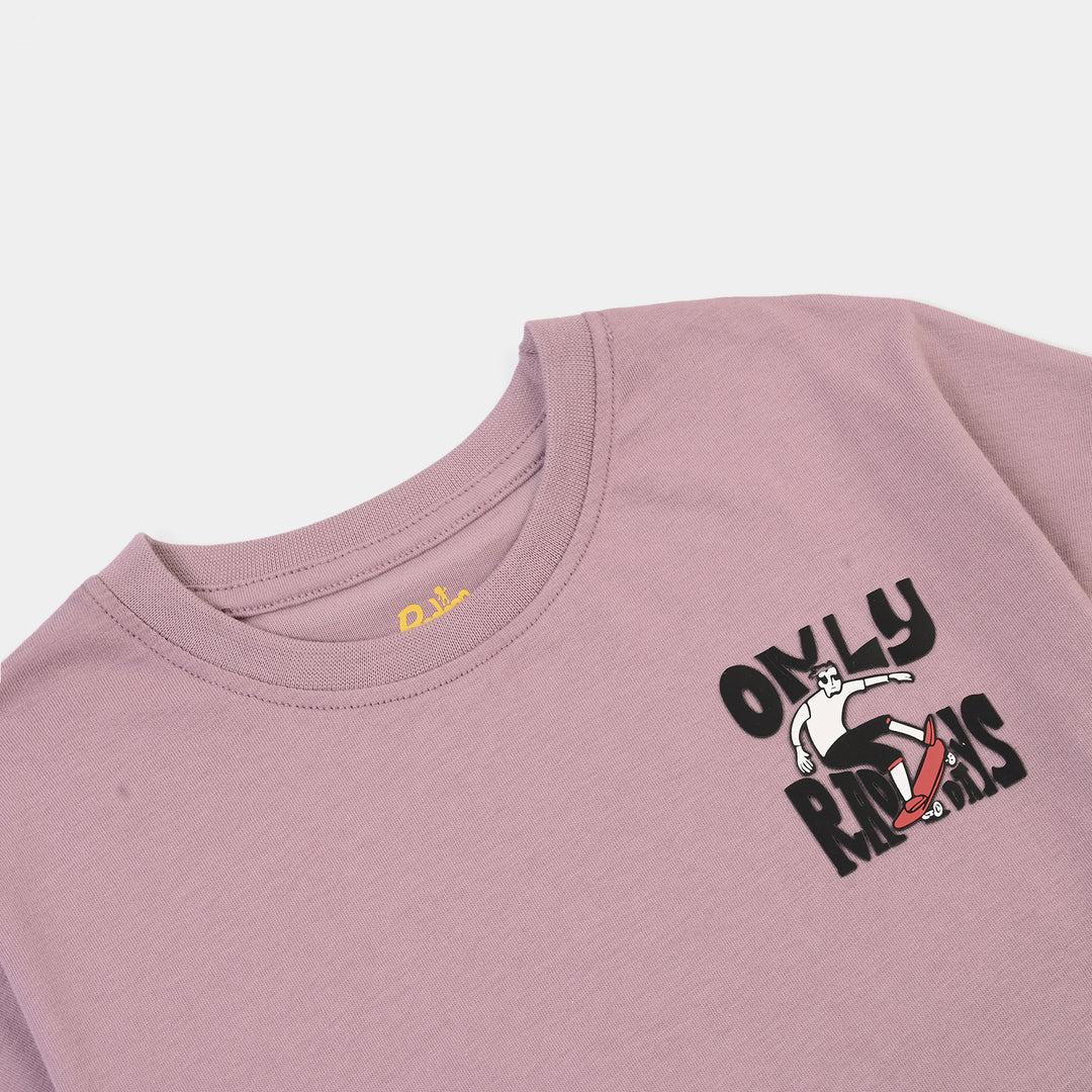 Boys Cotton Jersey T-Shirt Only Rad-Purple