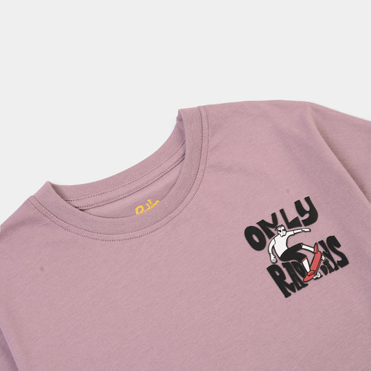 Boys Cotton Jersey T-Shirt Only Rad-Purple