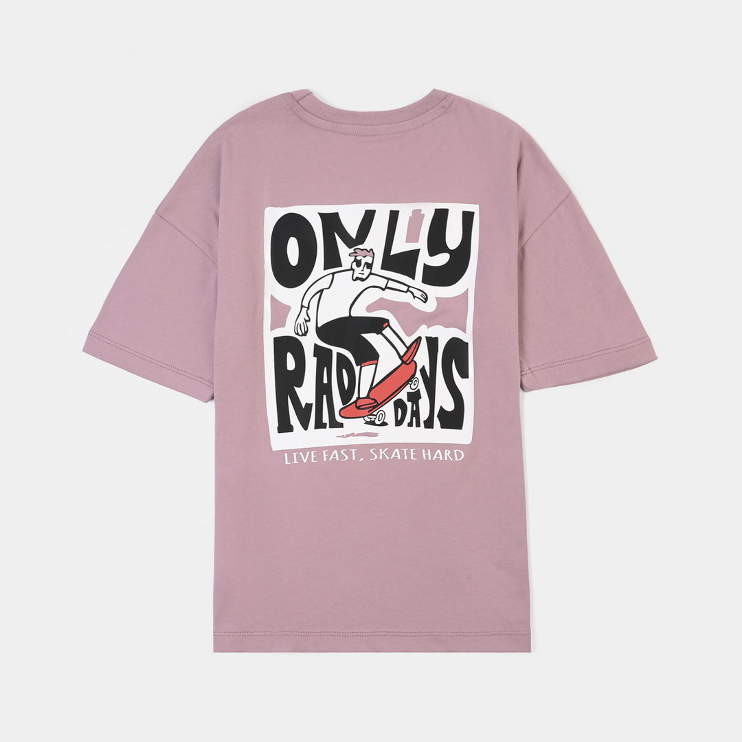 Boys Cotton Jersey T-Shirt Only Rad-Purple