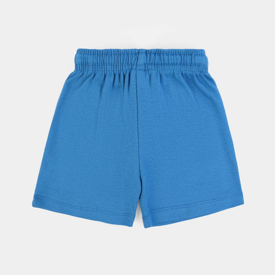 Infant Boys Cotton Interlock Suit Sun & Wave-BLUE