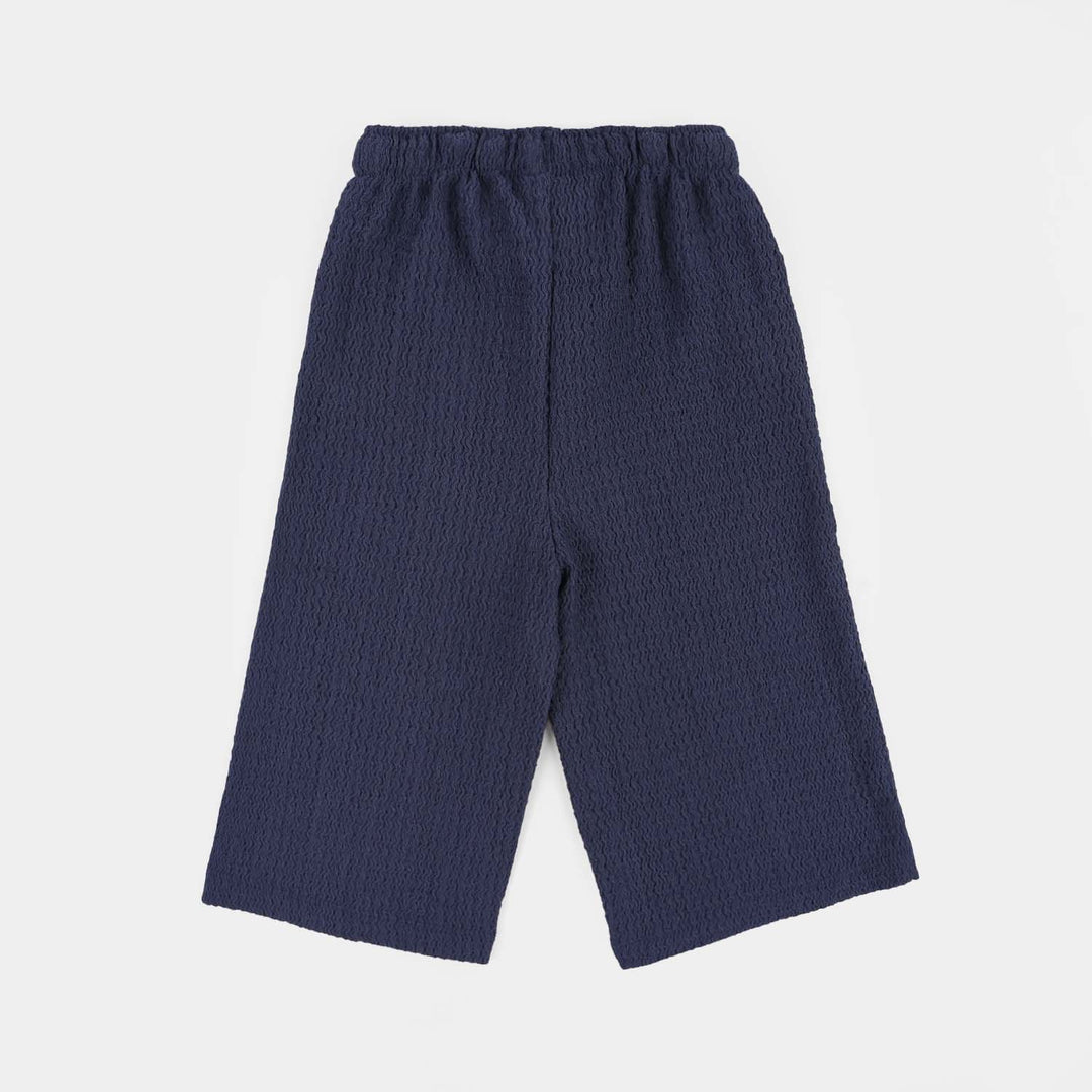 Infant Girls Knitted Crinkle Pyjama Little Things-Blue