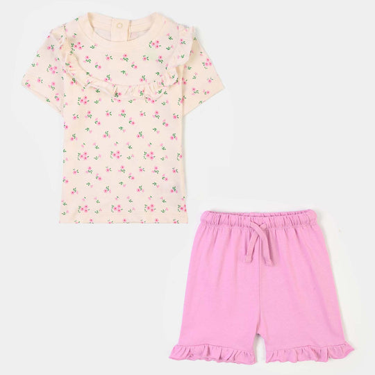 Infant Girls Cotton Interlock Suit MINI BLOOM