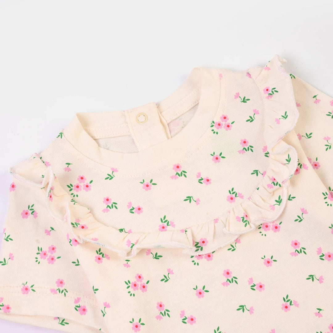 Infant Girls Cotton Interlock Suit MINI BLOOM