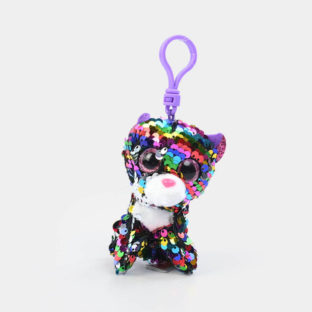 Stuffed Toy Sequin Keyring