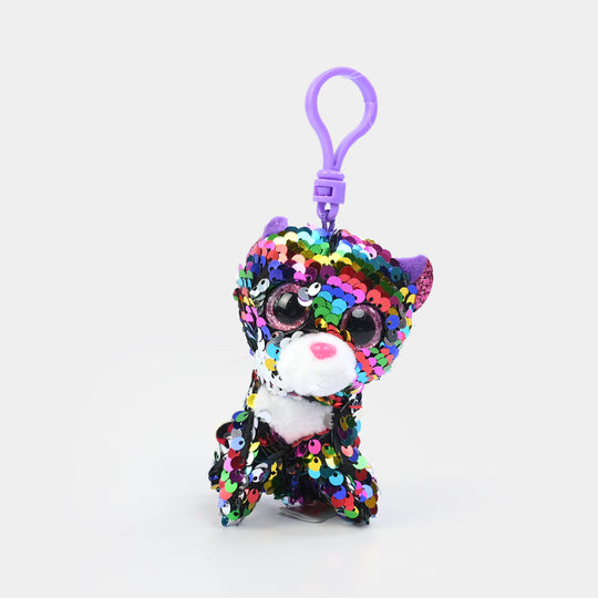 Stuffed Toy Sequin Keyring
