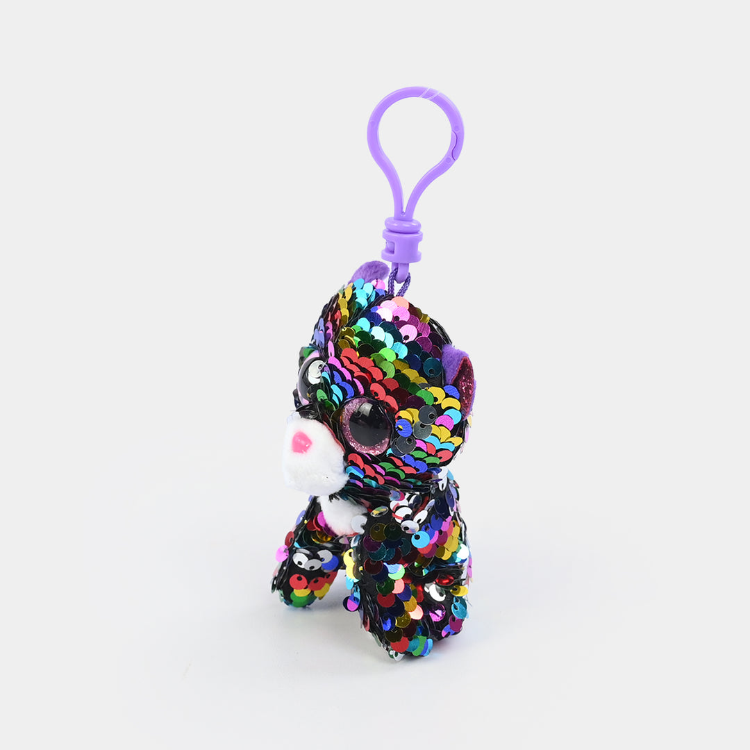 Stuffed Toy Sequin Keyring