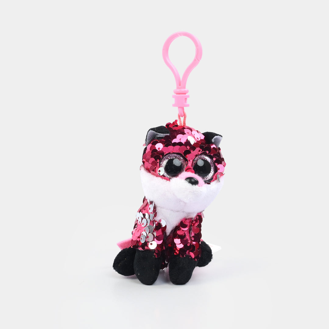 Stuffed Toy Sequin Keyring
