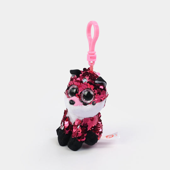 Stuffed Toy Sequin Keyring