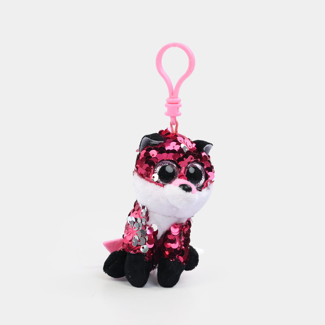Stuffed Toy Sequin Keyring