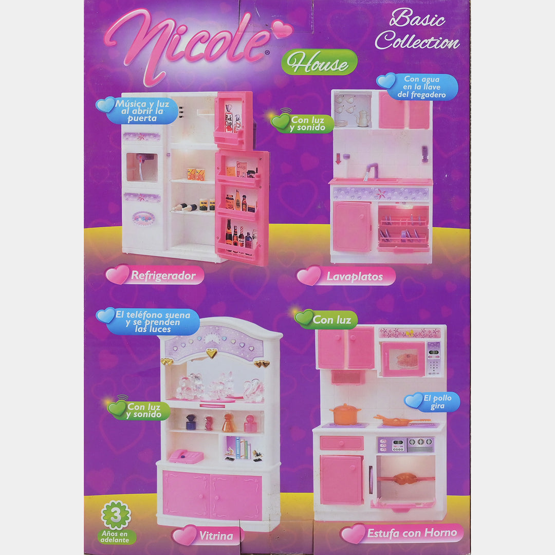 Pretend Play Doll Furniture Kitchen Module