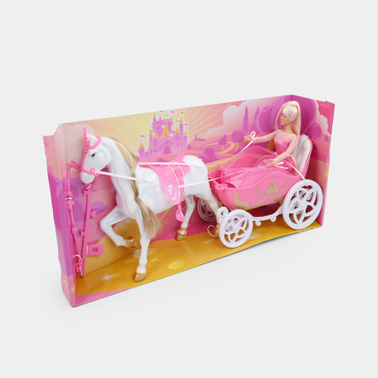 Fairytale Horse and Carriage Doll Playset