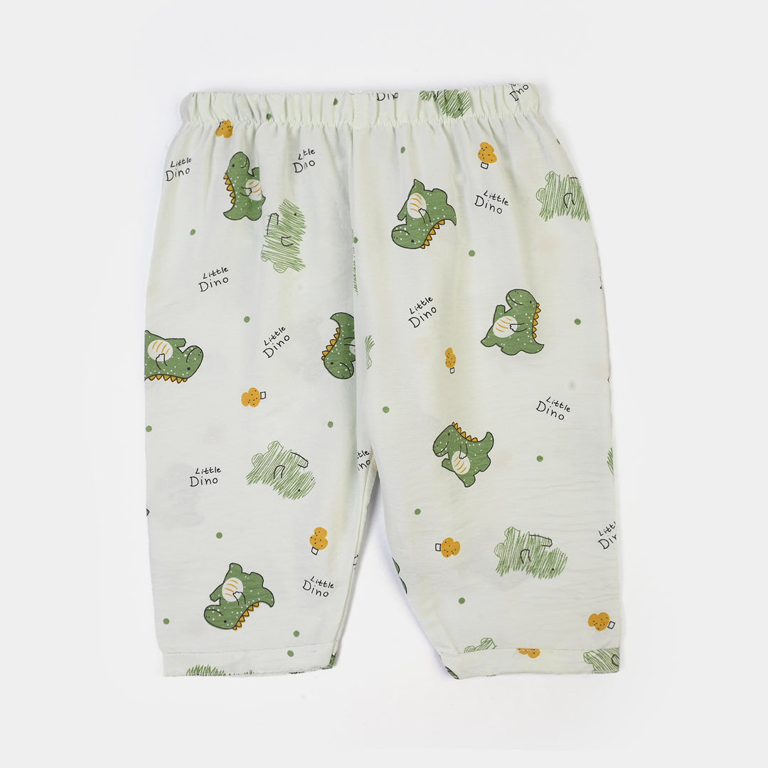 Infant Boys Linen Viscose Nightwear Little Dino - Light Green