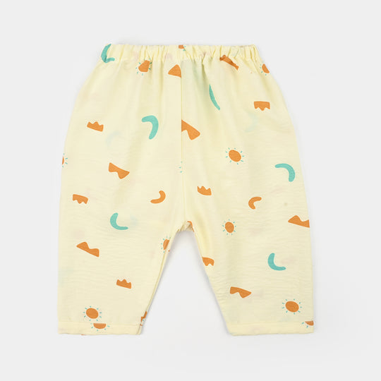 Infant Boys Linen Viscose Nightwear-Shapes-Off.White