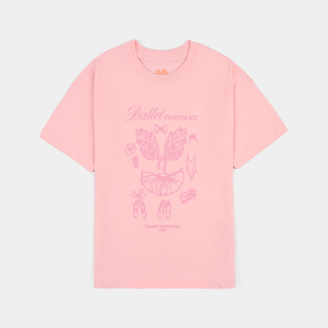 Girls Jersey/Terry 2 Piece Suit Ballet-C.Rose